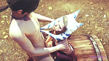 Star Wars Hentai - Ahsoka handjob & Boobjob - Japanese asian manga anime porn