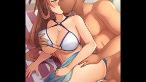 Naughty Big-Titted Mermaid Fingers in Bikini for Hot Spooning Action