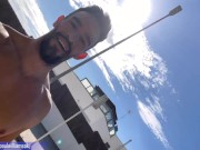 Walking naked around the neighborhood on a sunny morning. Very Risky