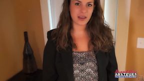 Lilly M Big Tits Brunette Newbie Gagging Passionate Thirsty Swallow!
