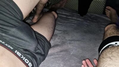 Watch as my dad's stranger devours my hard cock with his ass - raw and wild!