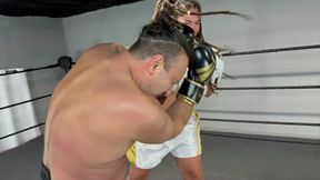 MW-1574 Carlos vs Fiesty Feminista MIXED BOXING FEMALE DOMINATION