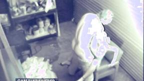 Blonde Chick Fucking hardcore on garage caught on camera