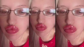 ASMR PAPRIKA CHIPS POTATO EATING - ASMR, EYE GLASSES, GIANESS, LIPSTICK , Big LIPS, MOUTH, FOOD, FACE FETISH, LONG NAILS. For ASMR effect listen in headphones.