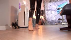 Under Shiny Leggings Of Lisa From Ukraine - Part 1
