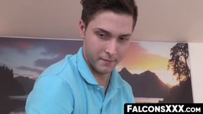 FalconsXXX.com - Sexy ass hunk gets raw fucked and his cock blown in a hotel room