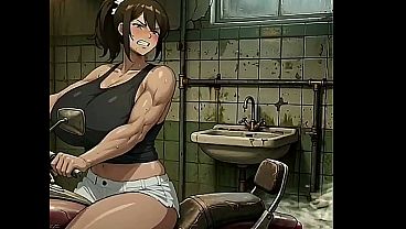 Hentai testing the power of cruiser bike