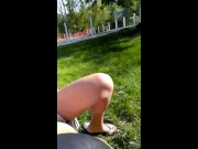 cheating neighbors wife unties bikini & plays with pussy while husband bbqs