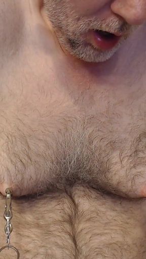 Spiked Clover Clamps on My Tips of Nipples