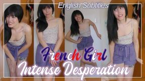 French Girl Intense Desperation - Lunasha begs to be allowed to go to the toilet as her bladder is so full and she needs to pee