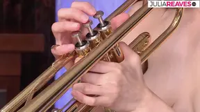 Skinny girl enjoys a pussy lick then a deep hard fuck outdoors