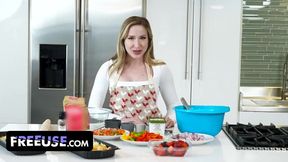 Stepson's Unexpected Encounter with His Stunning Stepmother During a Cooking Show Interview - FreeUse Fun!