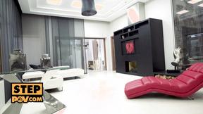 ”P-O-V - Stepdaughters Alexis Crystal & Lilu Moon seduce you for 3some”