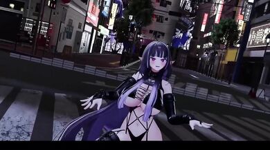 Heavyset Elf Vtuber Bare Cosplay Dance Ruined by Tomboy Hentai MMD