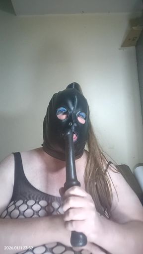 BBW TV Sucks Dildo and Slaps Her Cheeks with It Too