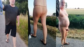 carmen nylonjunge macht striptease bis auf strumpfhose