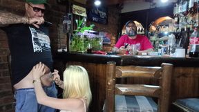 Blonde Asian Girl Eating My Dick