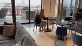Candid Feet Teasing Under Table