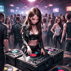 Anime Sexy DJ Synthwave Retrowave Electro AI