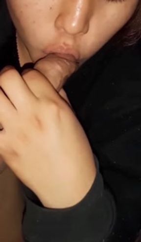 I give him a rich blowjob until he cums inside my mouth. I love to swallow it all.