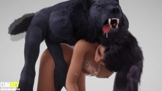 Werewolf Breeds a busty Girl | Big Cock Monster | 3D Porn Wild Life