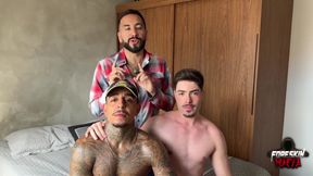 Tatted Muscle Stud Fucks Cute Twink Bareback Gay Hardcore Anal Foreskin Mafia Boomer Banks