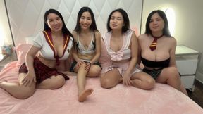 Asian Girls Pussy Eating Train