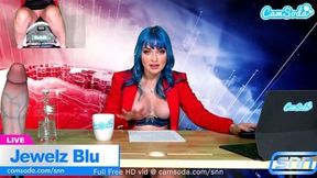 Big Tits Jewelz Blu Rides Sybian And Masturbates Live On Air