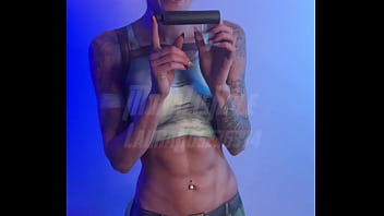 Charlotte Rose Lara Croft Body Paint Cosplay Solo wank