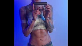 Charlotte Rose Lara Croft Body Paint Cosplay Solo wank