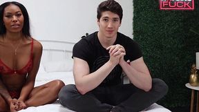 Ebony slut helps him to lose his virginity