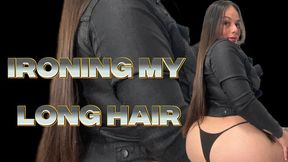 Ironing my long hair