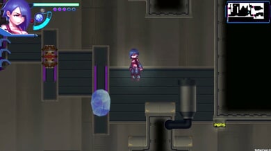 Futuristic hentai gameplay features a milking machine session with animated women