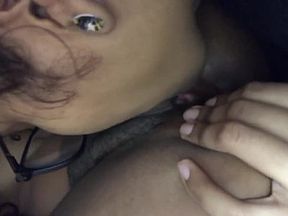 Slurping my girlfriends pussy while watching Paradise PD