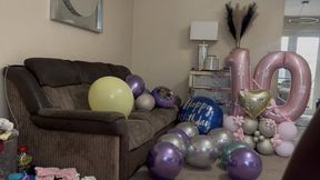 Balloon Stomping Plus Cigarette Popping