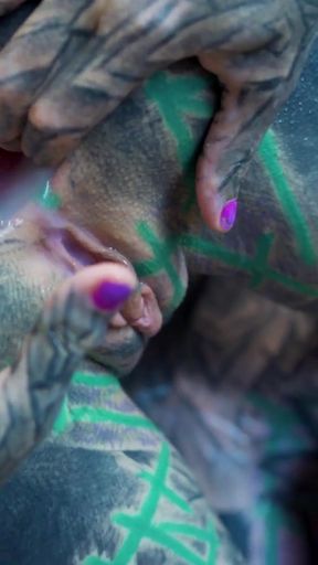 Emotional moment from &quot;TATTOO ANAL gape loving girl CUMPLAY&quot;