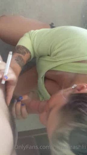 Smoking blowjob
