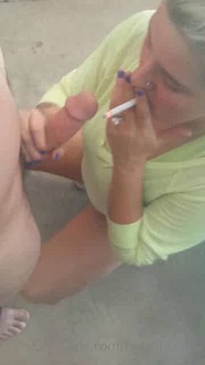 Smoking blowjob