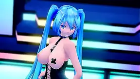 Miku Begs Love Me Hard in Sensual 3D MMD Fantasy Ride