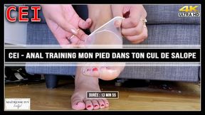 CEI - Anal training mon pied dans ton cul de salope 4K