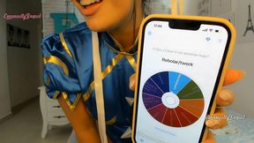 chun li from street fighter cosplay girl playing the wheel of sex game twerk feet boy girl pov sex and cum in mouth