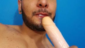 Hot Latinos Tud Dildo Ride and Jerk Till Cumshot