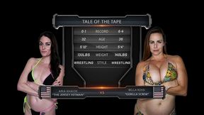bella rossi vs aria khaide female wrestling