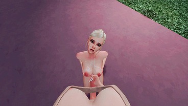perverted futanari mistress seduced her school friend on facefuck and anal sex sims me hentai sfm