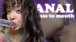 The girl with two tongues and a dirty mouth loves ass to mouth