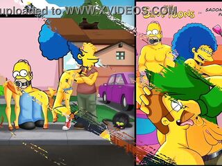 Sadomasochistic fuck with the square neighbor! The Simpsons porn comics!