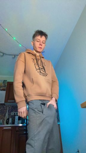 Bored In My Room So I Rubbed My Big Cock Until I Blew A Load