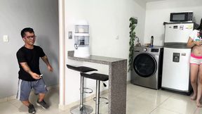 I Get Home From Work and See My Rich Stepdaughter Cleaning &mdash;  I Get Horny While I See Her Ass and I End up Putting My Penis in Her