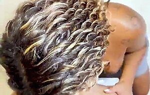 Ebony milf stepmom ebony milf fucks her big cock stepson in interracial sex with cum in mouth!