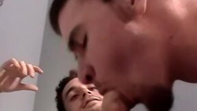 ”Gay amateurs in threesome jack off while cocks are sucked”